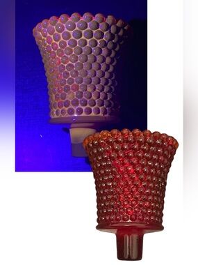 GLOWS Vintage Red Hobnail Peg Votive Holder Candle Holder Tulip